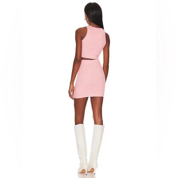 Revolve Pink Ribbed Set - Picture 2 of 3